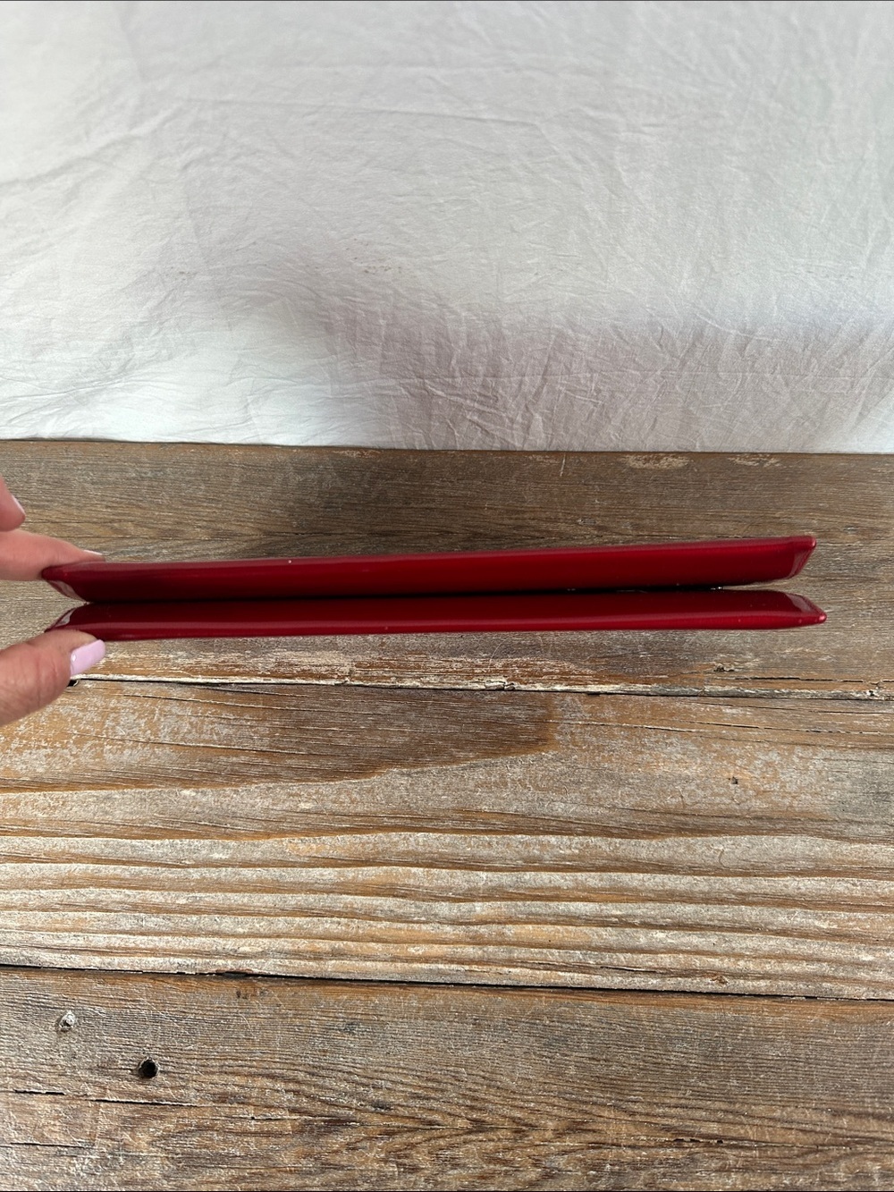 Shiny Red Patent Leather Clutch - Picture 4 of 8